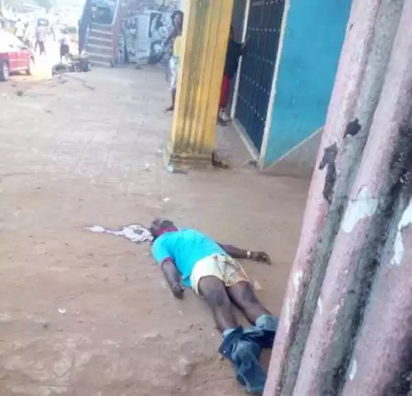 Tragedy in Owerri as IMSU Student is Beaten and Shot Dead by Suspected Cultists (Graphic Photo)